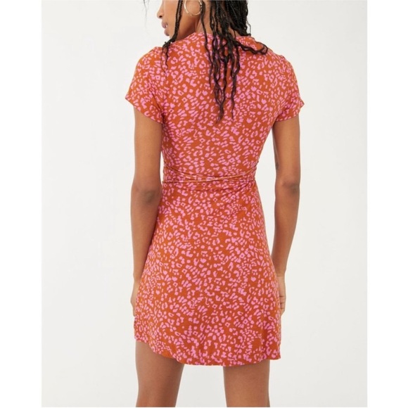 Free People Medium New with Tags NWT Marsaille Mini Dress Rust Print - Picture 7 of 12